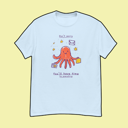 omgkawaii Apparel > Hoodies Light Blue / S Busy Octopus Tee Juggling Life with a Smile