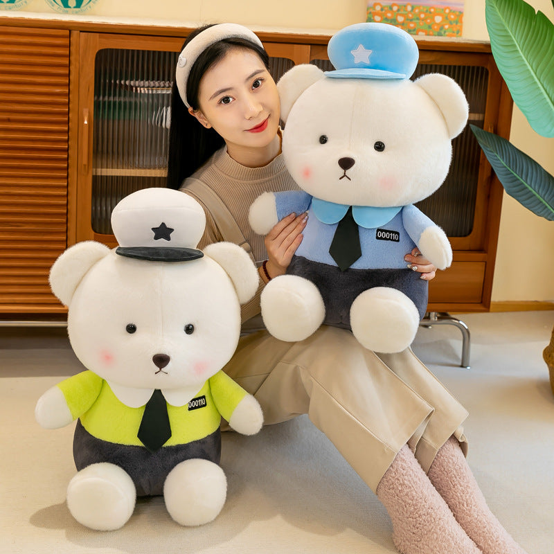 Cozy Bear Plush in Police Uniform