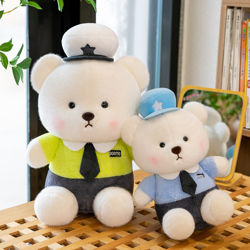 Cozy Bear Plush in Police Uniform