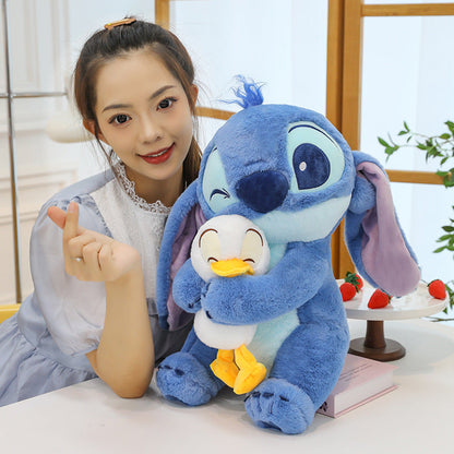 Stitch Hugging Duck Plush – Adorable Cuddly Stuffed Toy