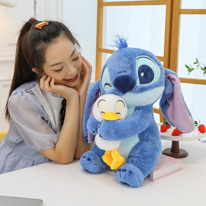 Stitch Hugging Duck Plush – Adorable Cuddly Stuffed Toy